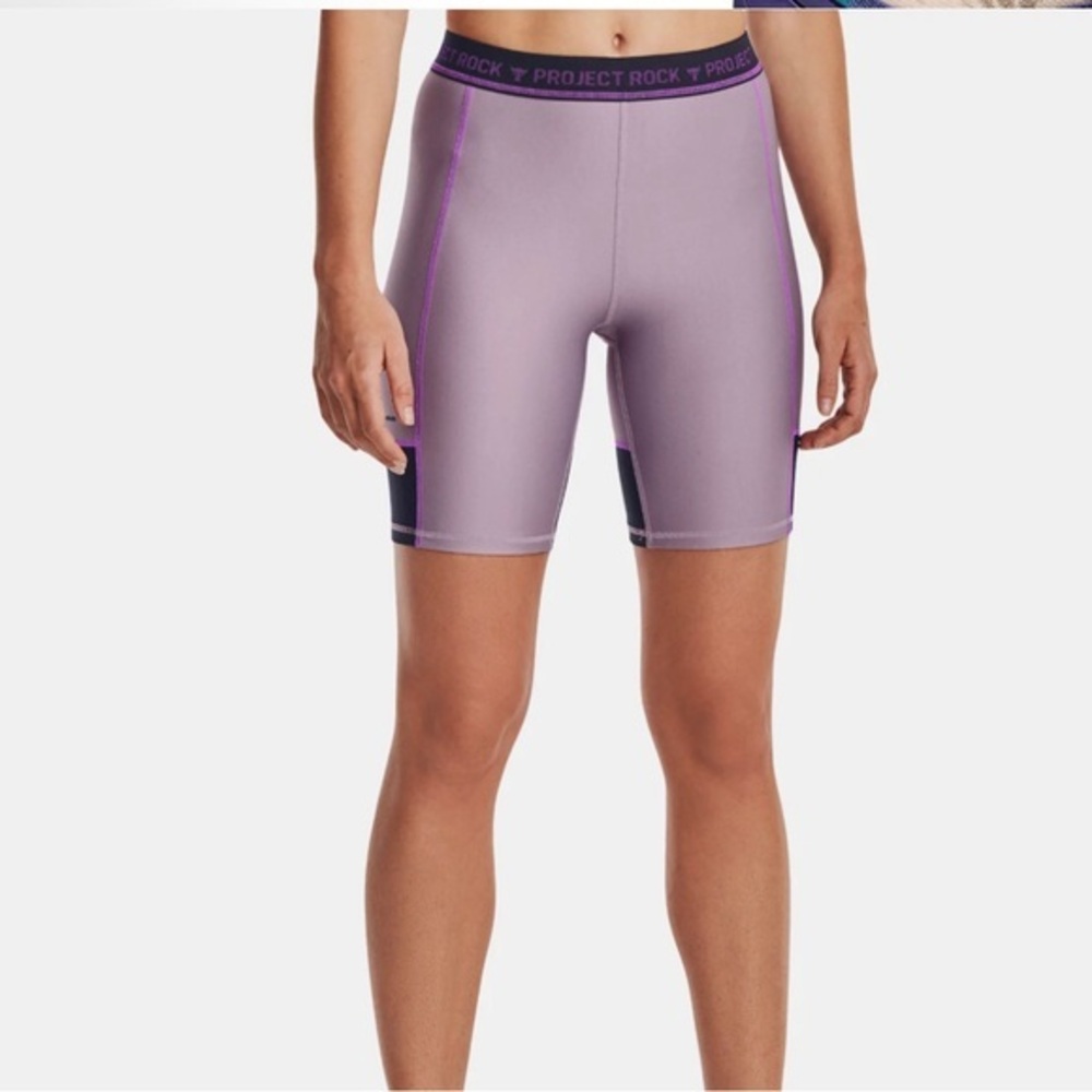 NWT UNDER ARMOUR Project Rock Bike Shorts Size M - Picture 1 of 6